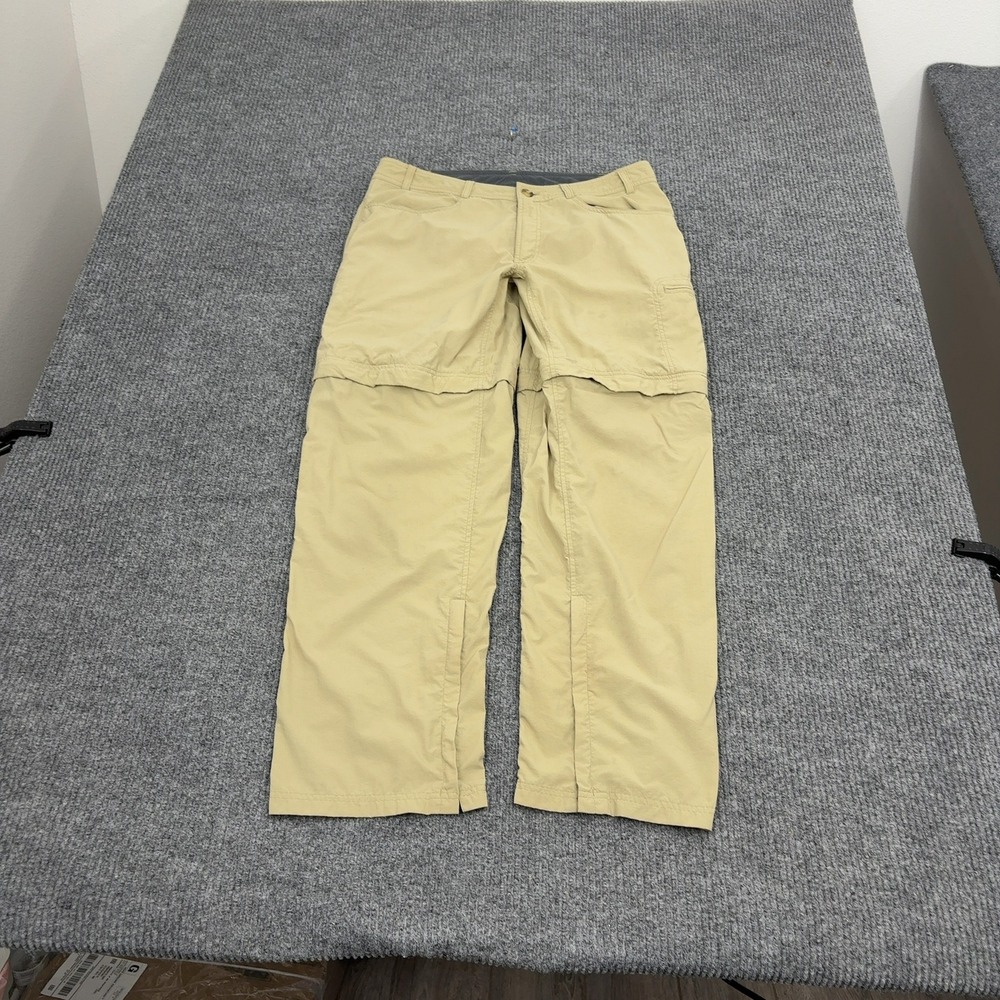 ExOfficio Convertible Pants Mens 34 Tan Nylon Insect Shield Hiking Outdoor Style